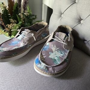 Clarks Men's Casual Floral Boat Shoes- Size 11½